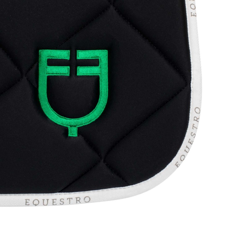 Completo Sottosella Con Cuffino Equestro Nero Logo Colorato